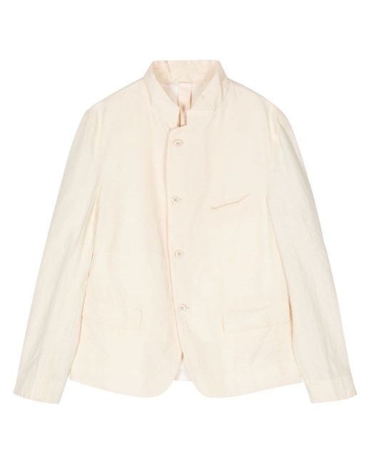 Forme D'expression crinkled-finish button-up shirt jacket