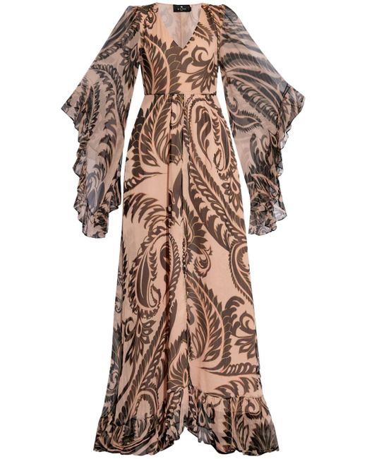Etro graphic-print silk maxi dress