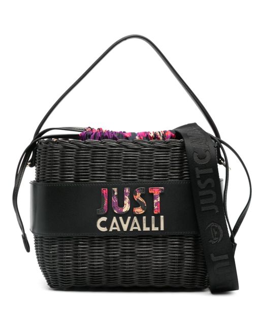 Just Cavalli logo-embossed tote bag