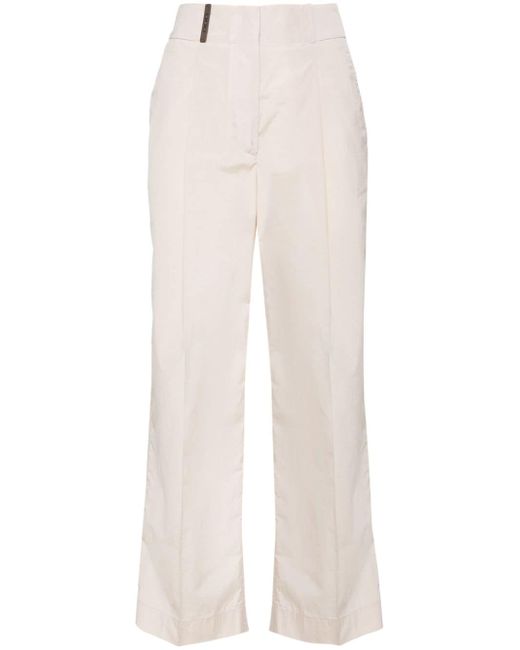 Peserico pleat-detail cropped trousers