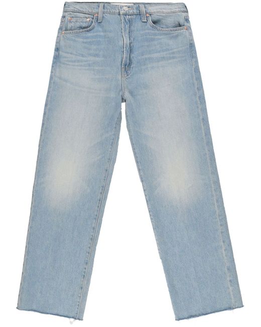 Mother The Rambler high-rise straight-leg jeans