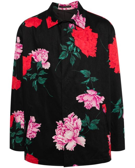 Yohji Yamamoto floral-print shirt jacket