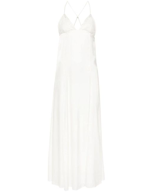 Forte-Forte lace-panelled silk maxi dress