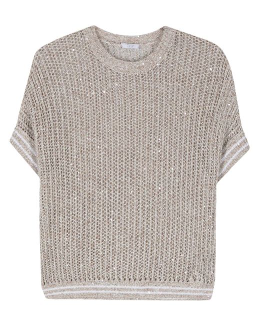 Peserico sequined open-knit jumper