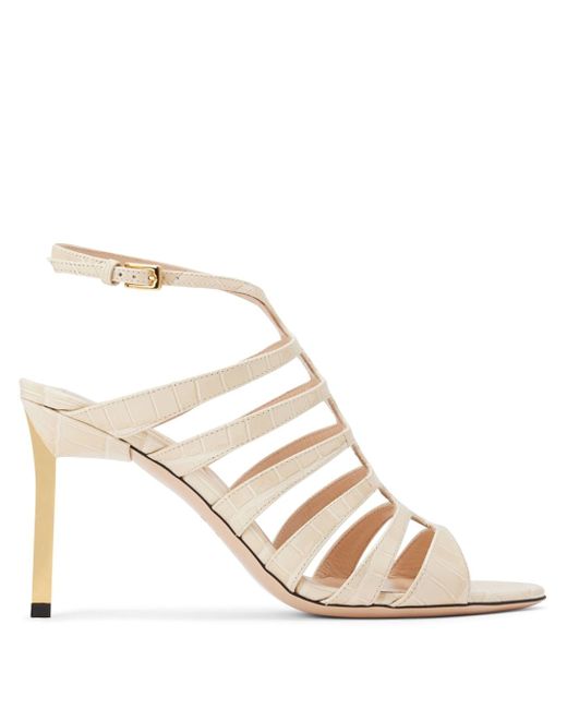 Tom Ford 85mm crocodile-embossed leather sandals