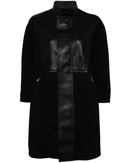 Neil Barrett faux leather-trimmed coat