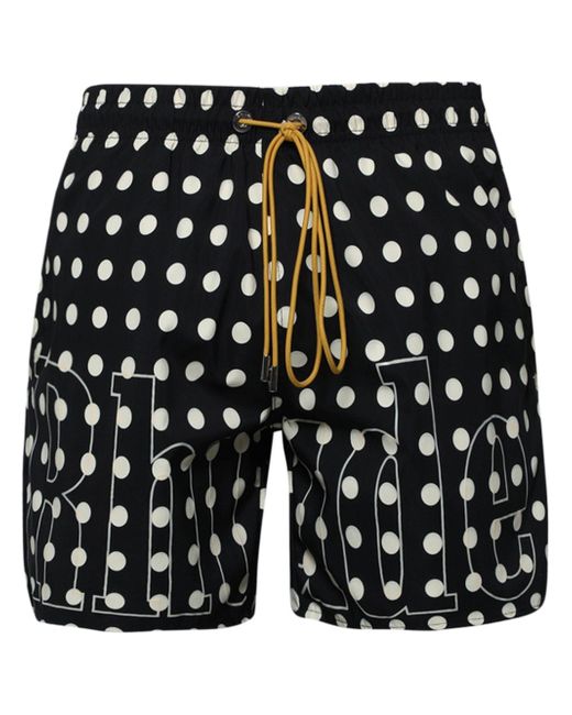 Rhude polka-dot logo-print swim shorts