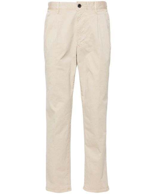 Incotex tapered-leg cotton chino trousers