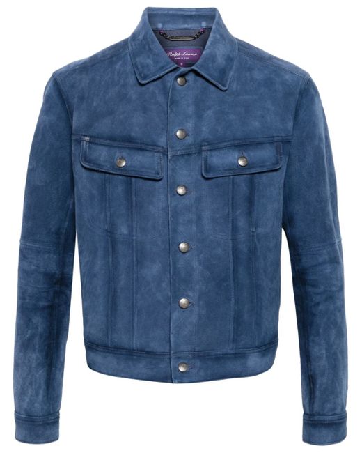 Ralph Lauren Purple Label Clifton suede shirt jacket