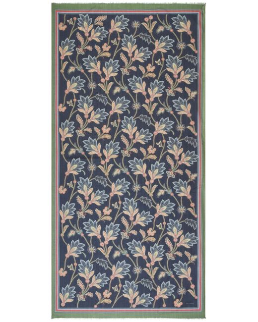 Etro frayed floral-print scarf
