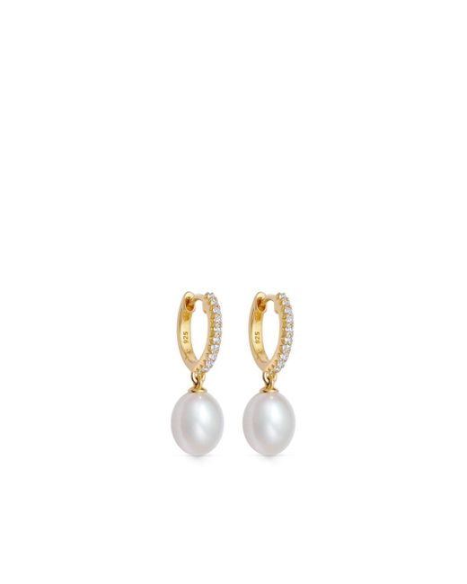 Astley Clarke Celestial pearl drop earrings