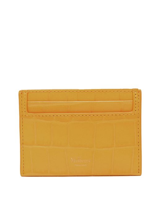 Mulberry crocodile-effect leather cardholder