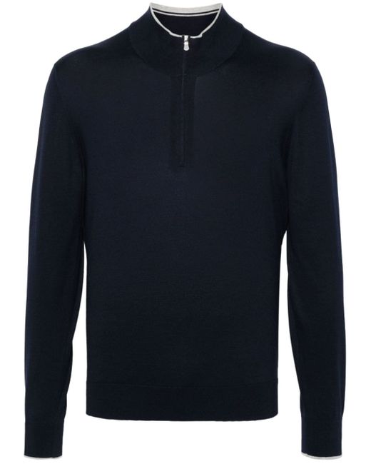 Fay zip-up knitted pullover