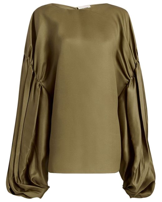 Khaite Quico pleat-detail blouse
