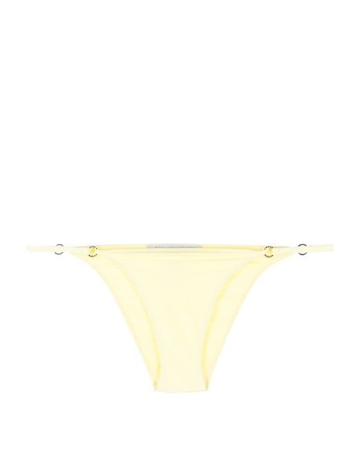 Stella McCartney logo-plaque cotton bikini bottoms