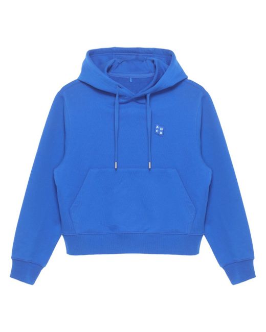 Ader Error logo-patch cropped hoodie