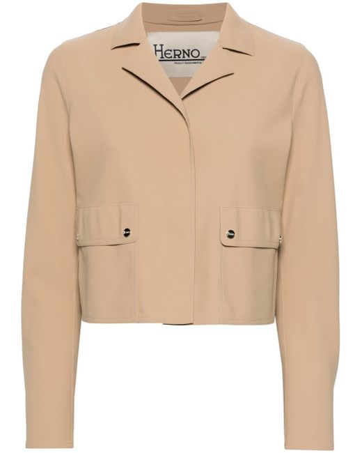 Herno notched-lapels cropped jacket