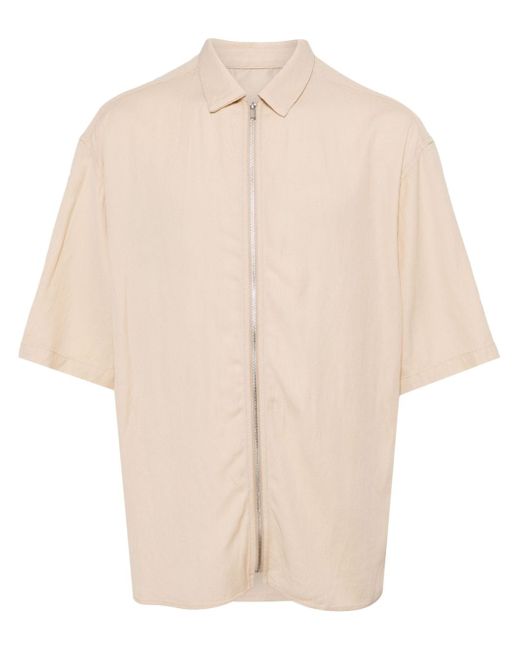 Croquis short-sleeve zip-up shirt