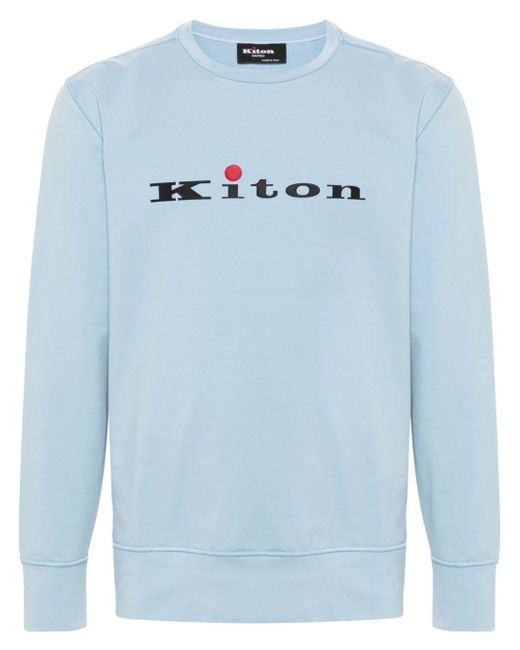 Kiton rubberised-logo sweatshirt