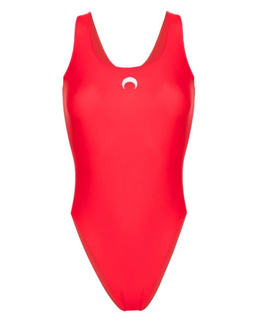 Marine Serre crescent moon-print swimsuit
