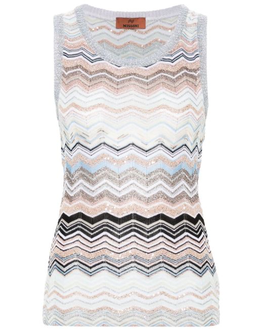 Missoni sequin-embellished knitted top