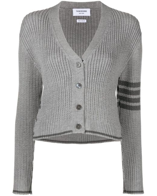 Thom Browne cropped cable-knit cardigan