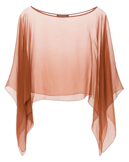 Alberta Ferretti cape-design blouse