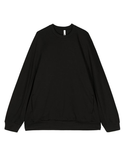 Attachment cotton-blend crew-neck sweatshirt