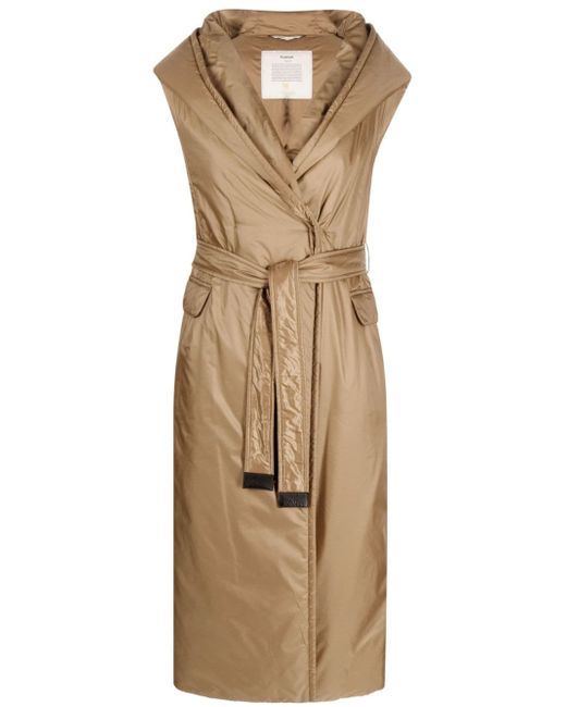 Max Mara The Cube Picasso sleeveless belted coat
