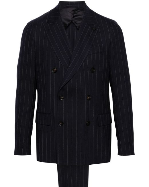 Lardini double-breasted wool suit