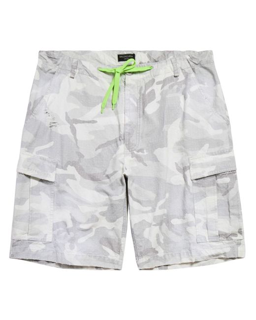 Balenciaga Cargo camo-print shorts