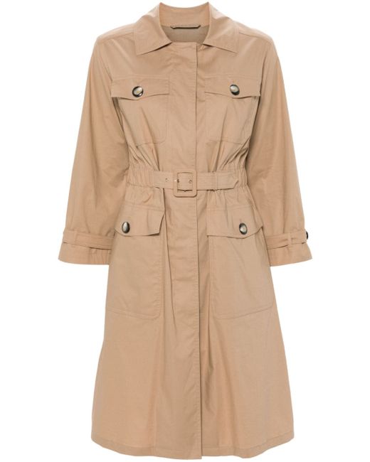 Herno elasticated double-breasted trench coat