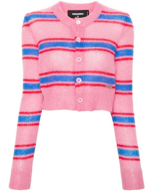 Dsquared2 striped cropped cardigan