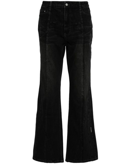 C2H4 mid-rise flared jeans