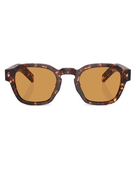 Prada tortoiseshell-effect round-frame sunglasses