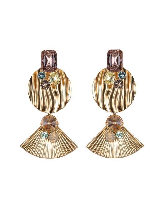Jennifer Behr Thais crystal-embellished earrings
