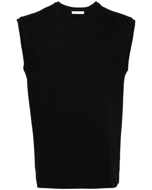 Helmut Lang logo-print sleeveless T-shirt