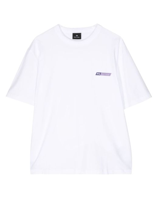 PS Paul Smith Slant Logo-print stretch-cotton T-shirt