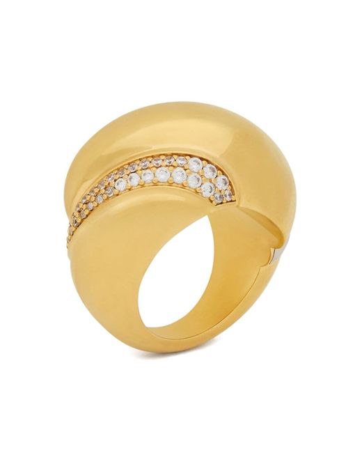 Saint Laurent Whirlwind crystal ring