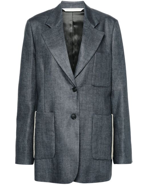 Palm Angels single-breasted linen blazer