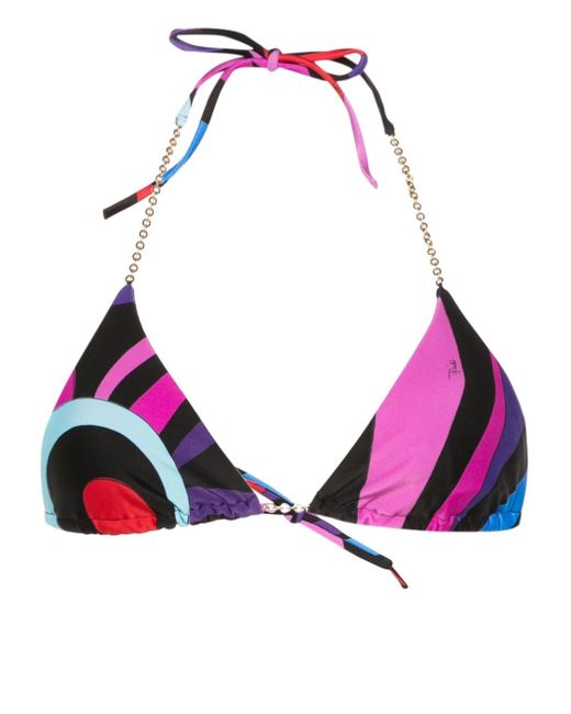 Pucci Marmo-print bikini top