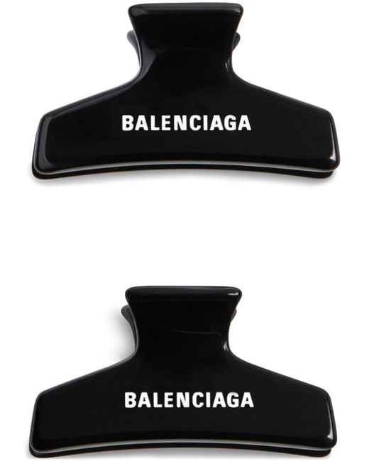 Balenciaga Holli logo-print hair grip set of two