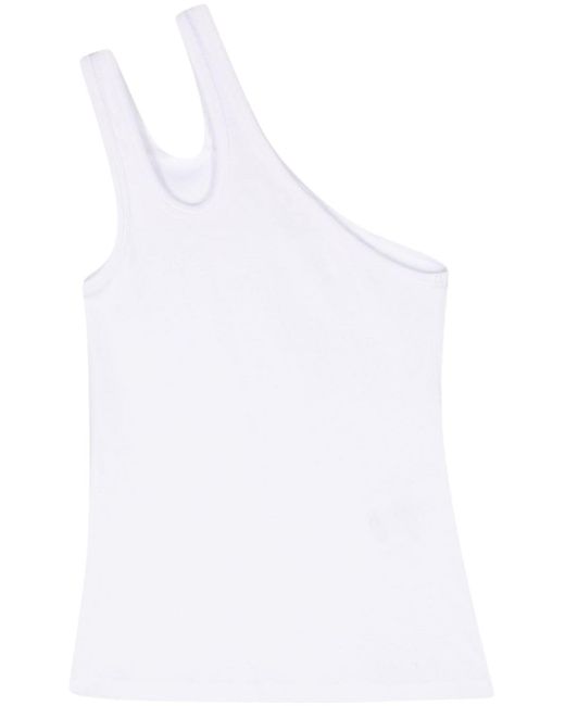 Remain one-shoulder jersey tank top