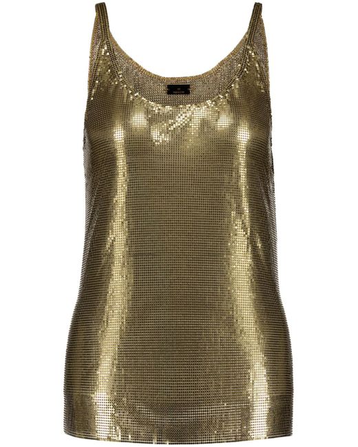 Rabanne scoop-neck chainmail top