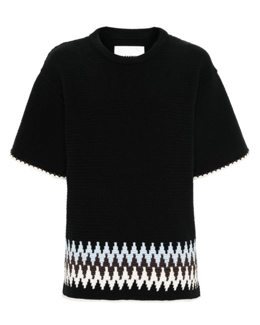 Jil Sander zigzag knitted t-shirt