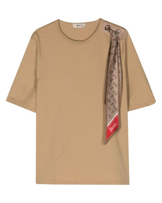 Herno scarf-detailing jersey T-shirt