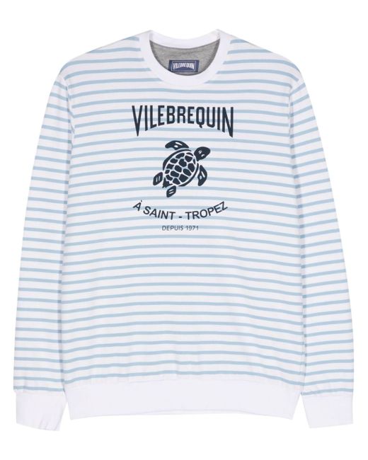 Vilebrequin logo-print striped sweatshirt