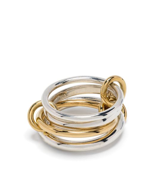 Spinelli Kilcollin 18kt yellow gold vermeil and sterling linked rings
