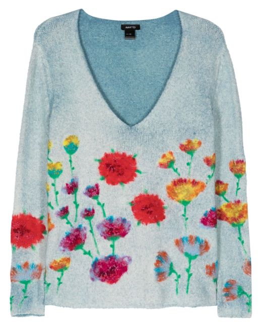 Avant Toi floral-print cotton-blend jumper