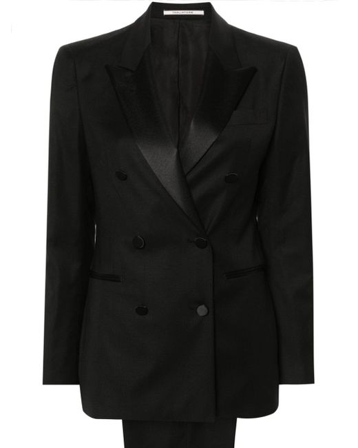 Tagliatore satin-lapels double-breasted suit